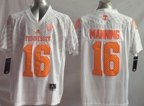 Vols #16 Peyton Manning White Stitched Youth NCAA Jersey